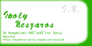 ipoly meszaros business card